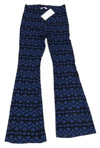 Nové - safírové flare legíny se srdíčky M&S