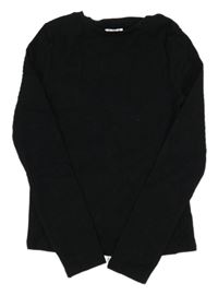 Čierne rebrované crop tričko zn. F&F