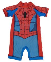 Modro-červený UV overal s pavoukem - Spider-man MARVEL
