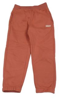 Skořicové teplé tepláky s logem DKNY