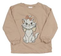 Pudrová mikina s kočičkou Marií Next