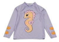 Svetlofialové UV tričko s mořským koníkem