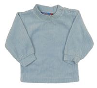 Svetlomodrá rebrovaná zamatová mikina Topolino