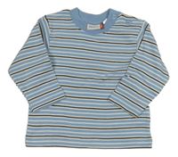 Modro-bílo-černé pruhované triko BERTI