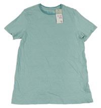 Nové - modrozeleno-bílé melírované tričko PRIMARK