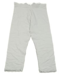 Biele capri legíny s čipkou H&M
