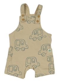 Světlebéžové cargo teplákové laclové kraťasy s auty F&F