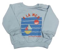 Svetlomodrá oversize mikina s lodičkou M&S
