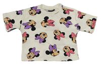Smetanové oversize tričko s Minnie Disney