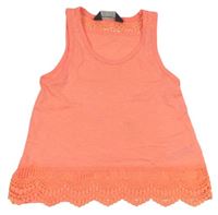 Neónově ružový top s čipkou Primark
