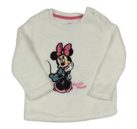 Biela chlpatá mikina s Minnie Primark