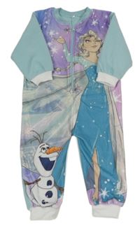 Světlemodro-lila fleecový overal s Frozen Disney