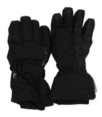 Černé šusťákové zimní prstové funkční rukavice H&M