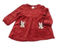 Červené zamatové šaty s Minnie H&M