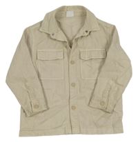 Béžová rifľová košeľová bunda Zara