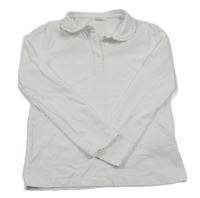 Biele polo tričko s golierikom Next