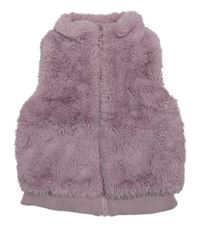 Staroružová kožušinová zateplená vesta Dunnes