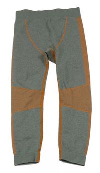 Khaki melírované spodné funkčné nohavice Lupilu