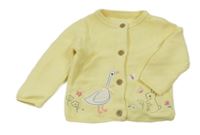 Žltý prepínaci sveter s husou a králikom Nutmeg