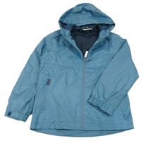 Petrolejová šusťáková jarní funkční bunda s kapucí Crane