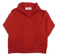 Červený ľahký polo sveter H&M