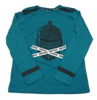 Zelené tričko s potiskem - Fortnite