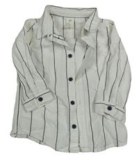 Smetanovo-černá pruhovaná košile H&M
