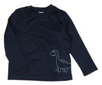Tmavomodré športové tričko s dinosaurom Lupilu
