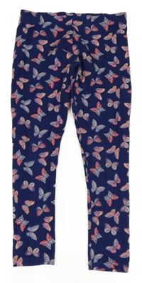 Tmavomodré legíny s motýly Next