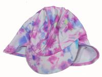 Bílo-růžovo-modrá batikovaná UV kšiltovka Tu