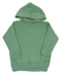 Zelená melírovaná mikina s kapucňou