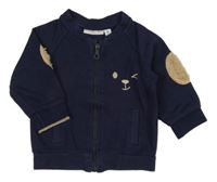 Tmavomodrá prepínaci mikina s ňufáčikom 