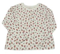 Smotanové kvetované tričko Primark