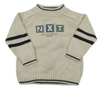 Béžový svetr s nápisem Next