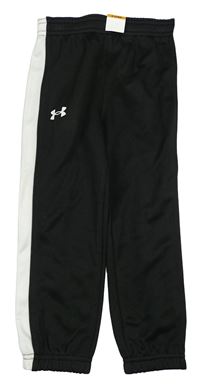 Nové - Čierno-biele športové funkčné tepláky s logom Under Armour