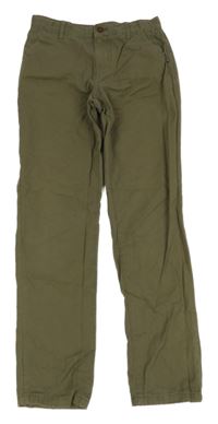Khaki plátenné nohavice Denim Co.