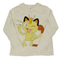 Smetanové triko s Meow - Pokémon H&M