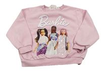 Svetloružová mikina s Barbie H&M