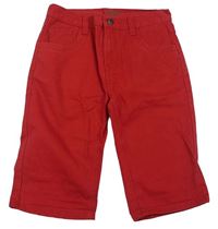 Červené plátenné slim kraťasy Denim Co.