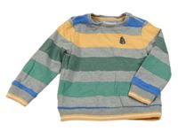 Sivo-zeleno-oranžová pruhovaná mikina Nutmeg