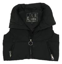 Čierna šušťáková zateplená crop vesta C&A