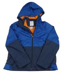 Modro-tmavomodrá šušťáková jarná funkčná bunda s kapucňou Quechua