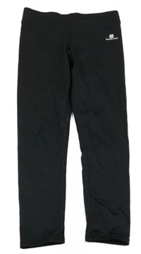 Čierne funkčné legíny s logom Decathlon