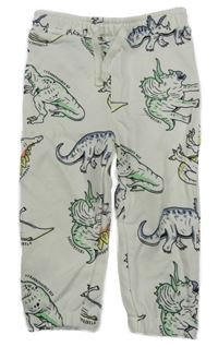 Bílé tepláky s dinosaury Primark