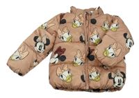 Staroružová šušťáková zimná bunda s Minnie a Daisy H&M