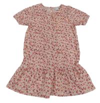 Ružové kvetované ľahké šaty Primark