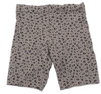 Hnedo-čierne leopardí kraťasy H&M