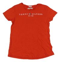 Červené tričko s logem Tommy Hilfiger