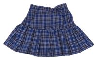 Modrá kockovaná sukňa H&M
