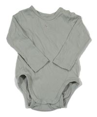Zelené žebrované body s výšivkou H&M